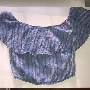 Full Tilt Blue Crop Top